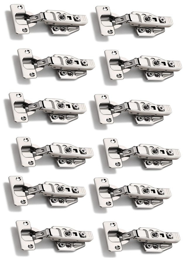 Met Craft Steel Soft Close 3D Hydraullic Clip On Concealed Hinges for Full Overlay Door Pack of 6 Pair (0 Degree Crank, Silver) - Image 1